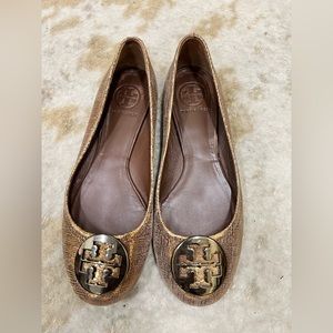Bronze Tory Burch Flats